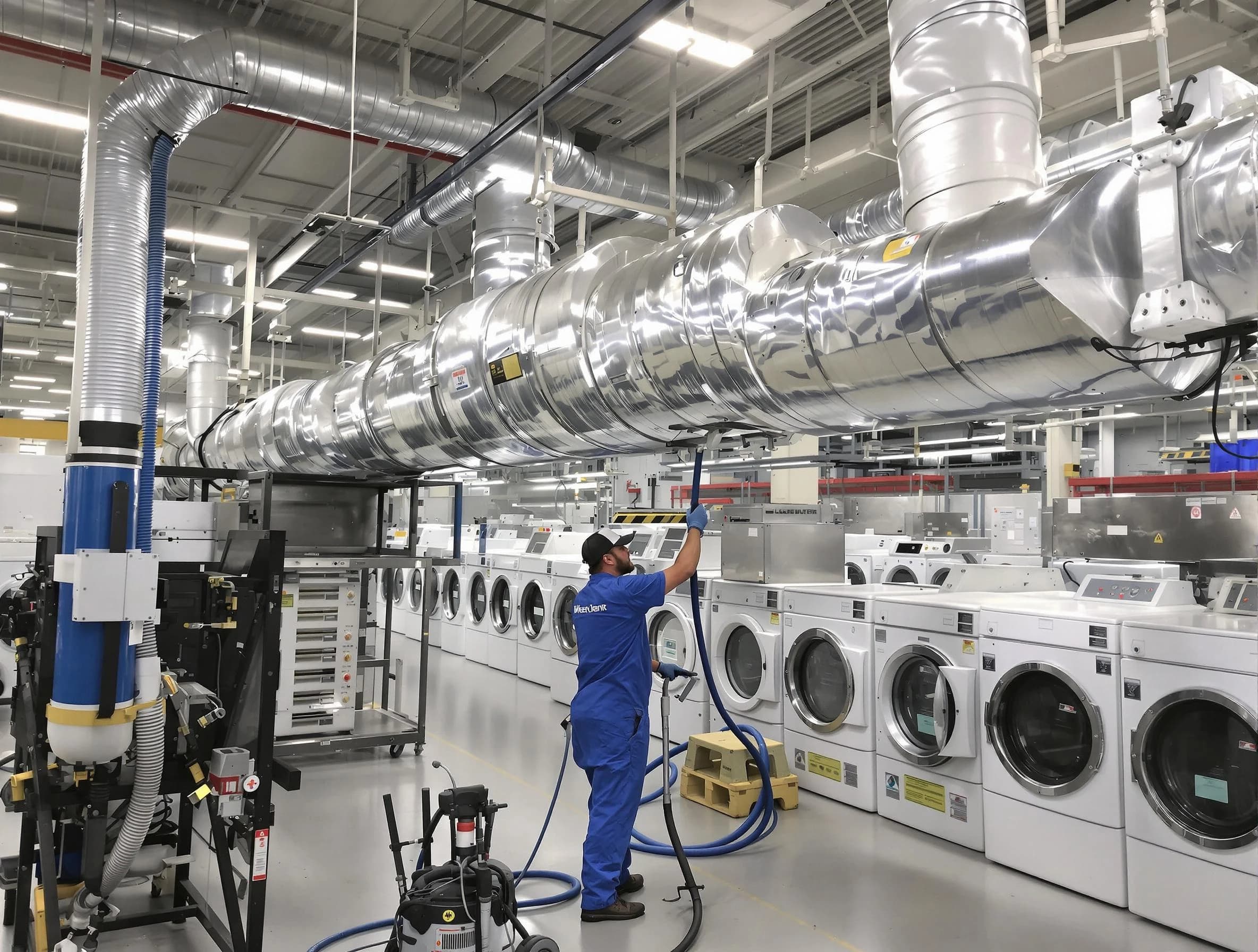 North Fayette Dryer Vent Cleaning team performing heavy-duty industrial dryer vent cleaning in North Fayette