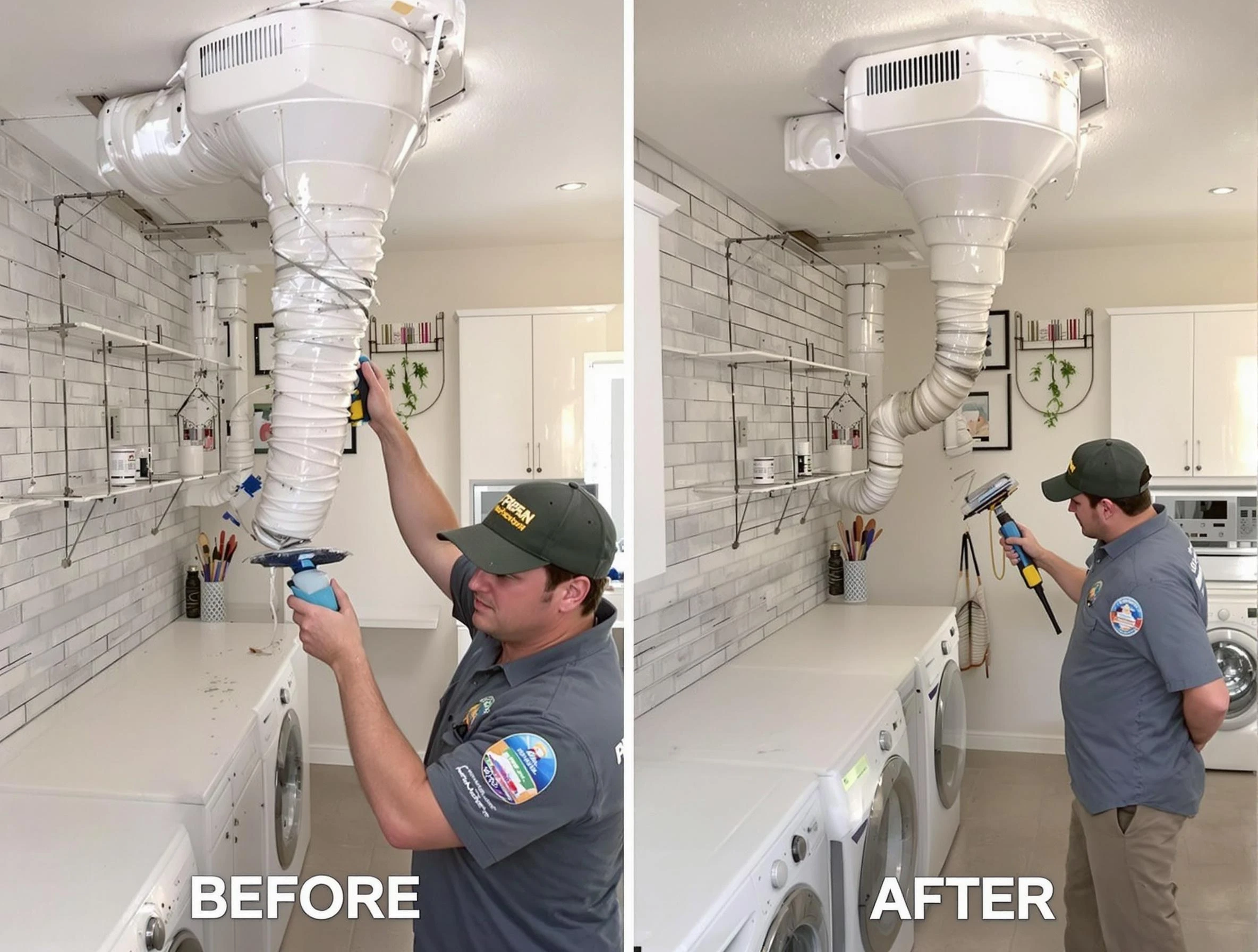 Professional dryer exhaust vent cleaning by North Fayette Dryer Vent Cleaning in North Fayette