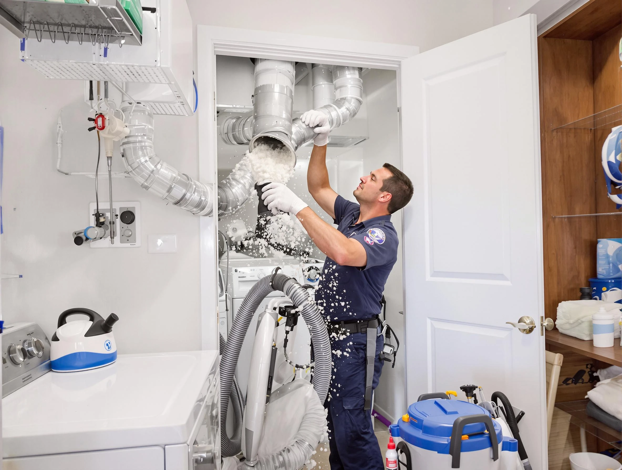 North Fayette Dryer Vent Cleaning technician delivering thorough residential dryer vent cleaning service in North Fayette
